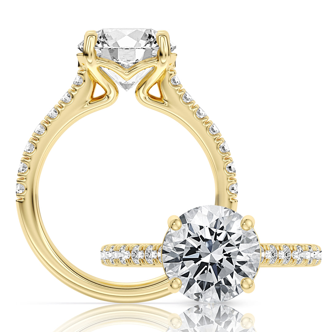 14k Yellow Gold Ladies' Diamond Ring Mounting